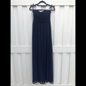 Donna Morgan, size 2, strapless, ruched waistline, floor length formal dress